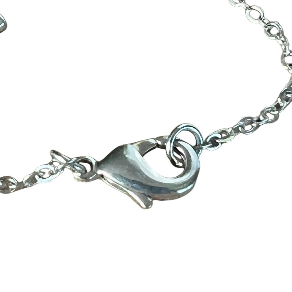 Silver Hammered Triangle Arrowhead Long Necklace … - image 4